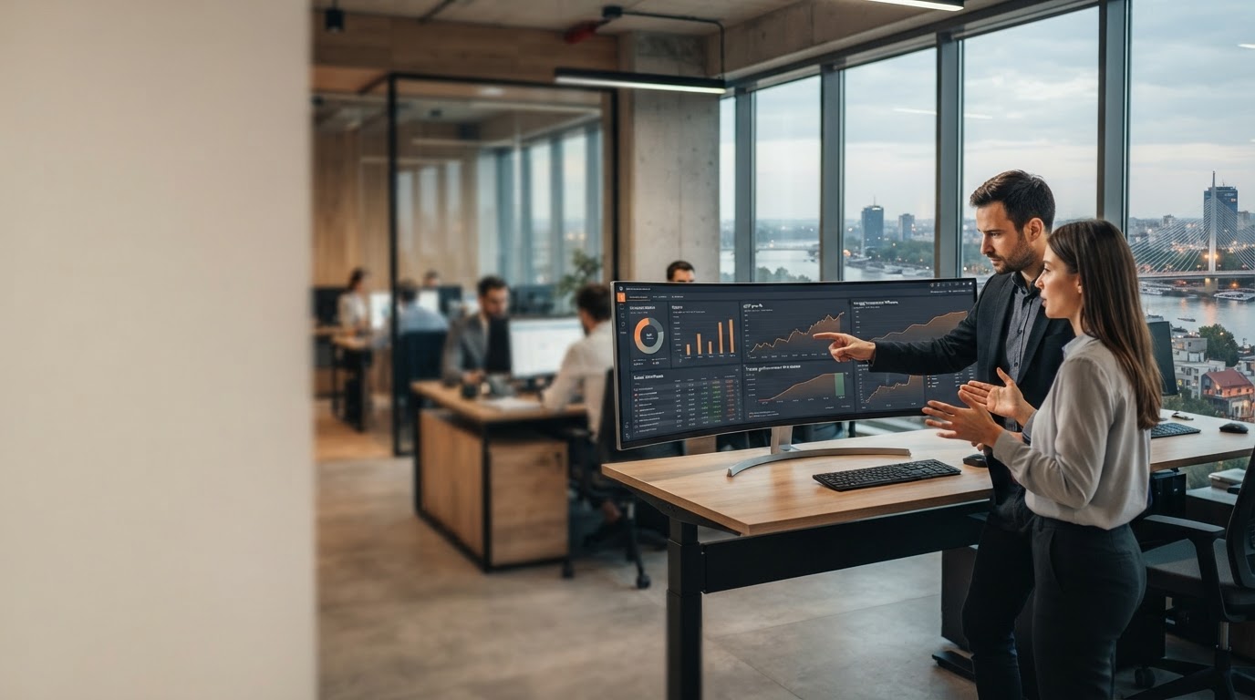 Srbija Invest data dashboard interface used to monitor automated risk parameters